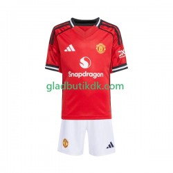 Hjemmebane Trøje Manchester United 2025-2026 K/Æ Børn(+Shorts)