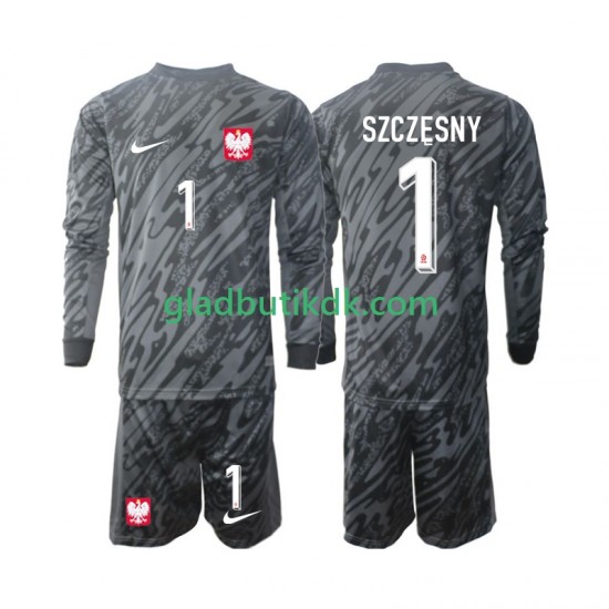 Udebane Trøje Polen Målmand Szczesny 1 2024 L/Æ Børn(+Shorts)