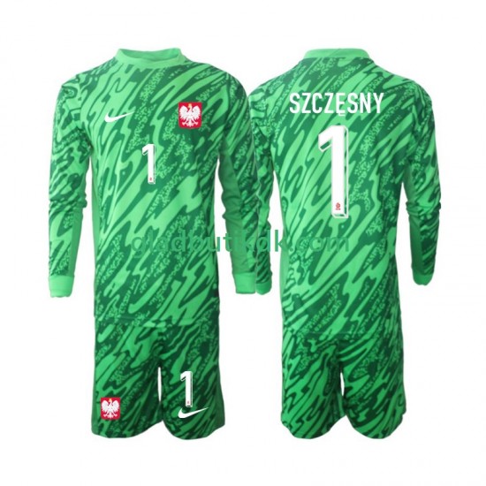 3. Valg Trøje Polen Målmand Szczesny 1 2024 L/Æ Børn(+Shorts)