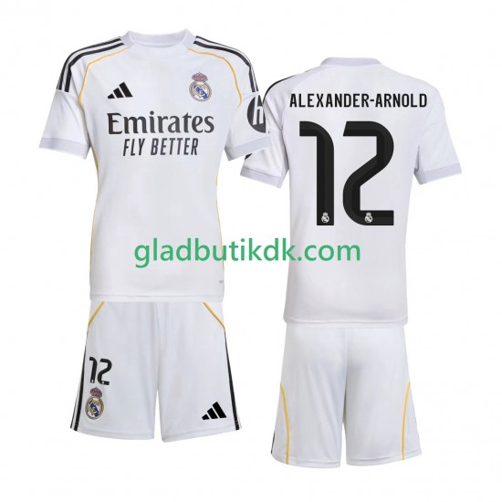 Hjemmebane Trøje Real Madrid Alexander-Arnold 12 2025-2026 K/Æ Børn(+Shorts)