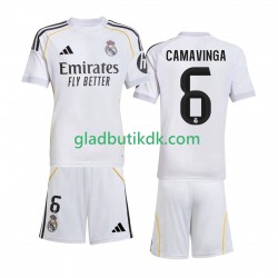 Hjemmebane Trøje Real Madrid Camavinga 6 2025-2026 K/Æ Børn(+Shorts)