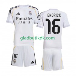 Hjemmebane Trøje Real Madrid Endrick 16 2025-2026 K/Æ Børn(+Shorts)