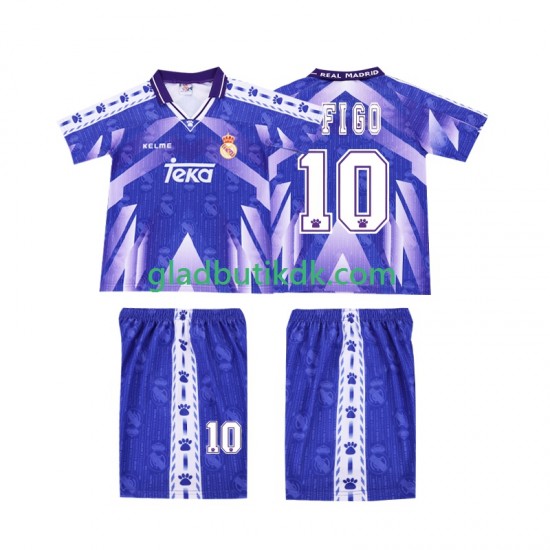 Udebane Trøje Real Madrid FIGO 10 Retro 1996-1997 K/Æ Børn(+Shorts)