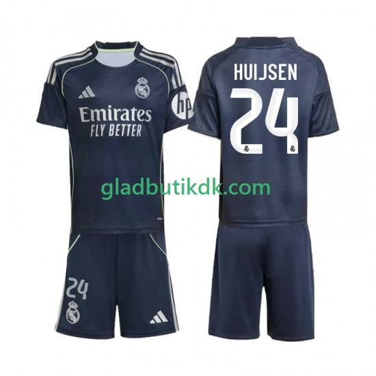 Udebane Trøje Real Madrid Huijsen 24 2025-2026 K/Æ Børn(+Shorts)