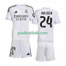 Hjemmebane Trøje Real Madrid Huijsen 24 2025-2026 K/Æ Børn(+Shorts)