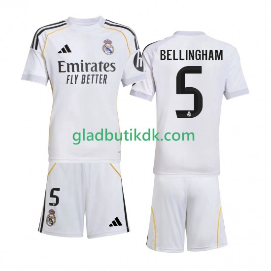 Hjemmebane Trøje Real Madrid Jude Bellingham 5 2025-2026 K/Æ Børn(+Shorts)