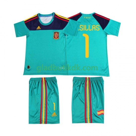Hjemmebane Trøje Spanien Casillas 1 Retro 2010 K/Æ Børn(+Shorts)