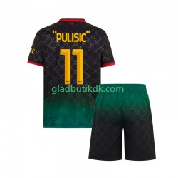 4. Valg Trøje AC Milan Christian Pulisic 11 2024-2025 K/Æ Børn(+Shorts)