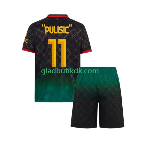4. Valg Trøje AC Milan Christian Pulisic 11 2024-2025 K/Æ Børn(+Shorts)