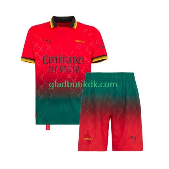 4. Valg Trøje AC Milan Målmand 2024-2025 K/Æ Børn(+Shorts)