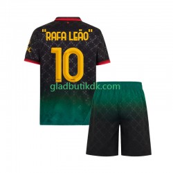4. Valg Trøje AC Milan RAFA LEAO 10 2024-2025 K/Æ Børn(+Shorts)