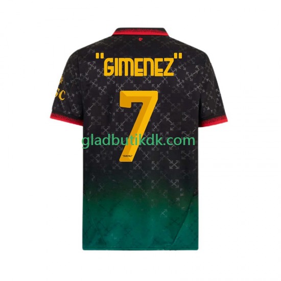 4. Valg Trøje AC Milan Santiago Gimenez 7 2024-2025 K/Æ Mænd