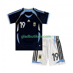 Udebane Trøje Argentina Lionel Messi 19 Retro 2006 K/Æ Børn(+Shorts)