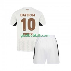 Udebane Trøje Bayer 04 Leverkusen Florian Wirtz 10 2024-2025 K/Æ Børn(+Shorts)
