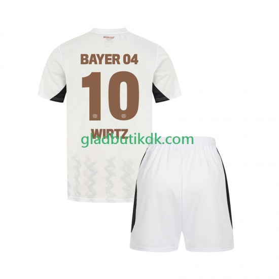 Udebane Trøje Bayer 04 Leverkusen Florian Wirtz 10 2024-2025 K/Æ Børn(+Shorts)
