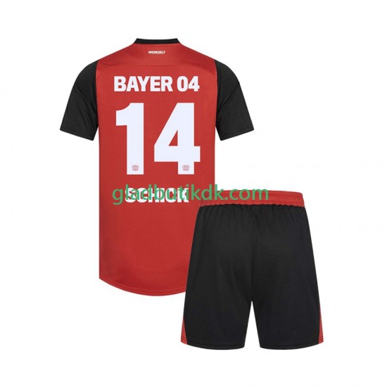 Hjemmebane Trøje Bayer 04 Leverkusen Patrik Schick 14 2024-2025 K/Æ Børn(+Shorts)