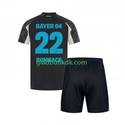 3. Valg Trøje Bayer 04 Leverkusen Victor Boniface 22 2024-2025 K/Æ Børn(+Shorts)