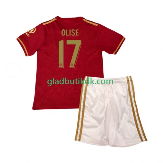 Hjemmebane Trøje FC Bayern München Rød 125th Anniversary Michael Olise 17 2024-2025 K/Æ Børn(+Shorts)