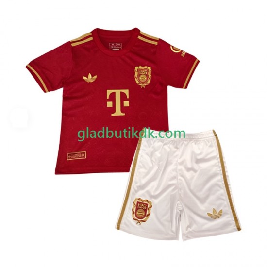 Hjemmebane Trøje FC Bayern München Rød 125th Anniversary 2024-2025 K/Æ Børn(+Shorts)