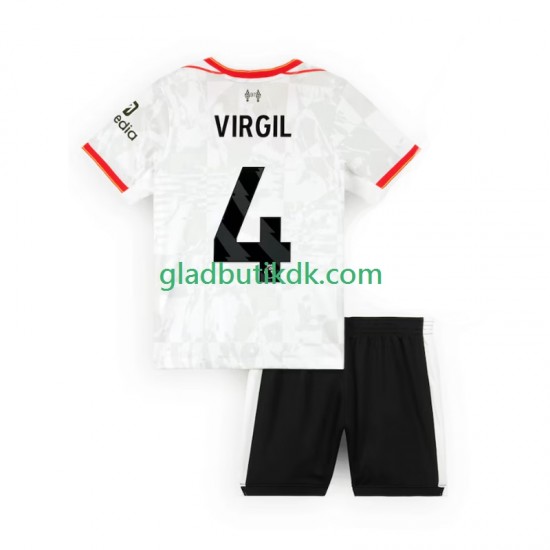 3. Valg Trøje Liverpool VIRGIL 4 2024-2025 K/Æ Børn(+Shorts)