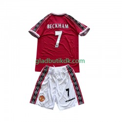 Hjemmebane Trøje Manchester United Beckham 7 Retro 1998-1999 K/Æ Børn(+Shorts)