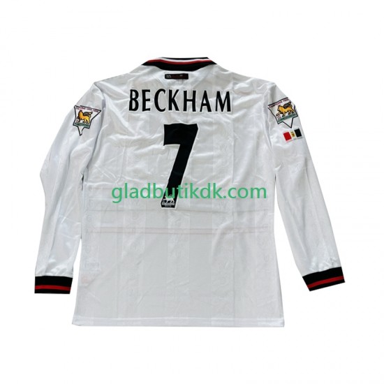 Udebane Trøje Manchester United Beckham 7 Retro 1998-1999 L/Æ Mænd