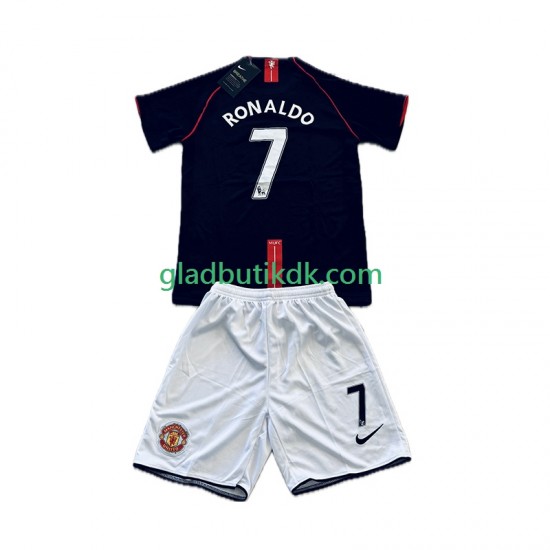 Udebane Trøje Manchester United Cristiano Ronaldo 7 Retro 2007-2008 K/Æ Børn(+Shorts)