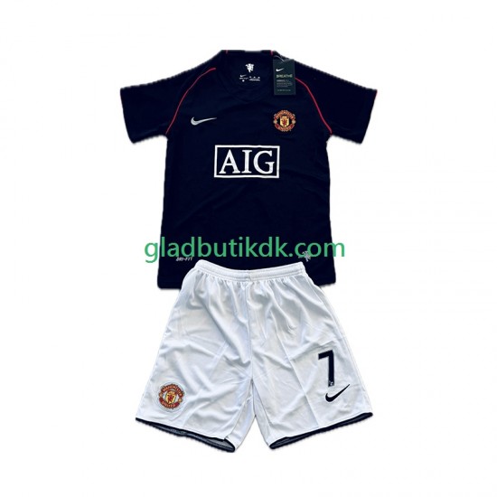 Udebane Trøje Manchester United Cristiano Ronaldo 7 Retro 2007-2008 K/Æ Børn(+Shorts)