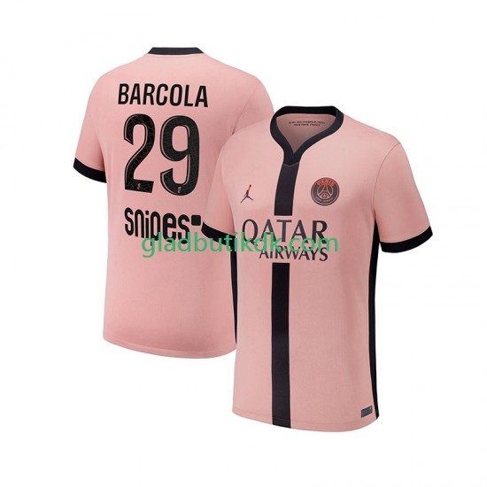3. Valg Trøje Paris Saint-Germain Bradley Barcola 29 2024-2025 K/Æ Mænd