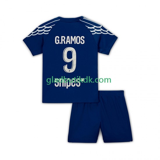 4. Valg Trøje Paris Saint-Germain Goncalo Ramos 9 2024-2025 K/Æ Børn(+Shorts)