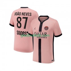 3. Valg Trøje Paris Saint-Germain Joao Neves 87 2024-2025 K/Æ Mænd