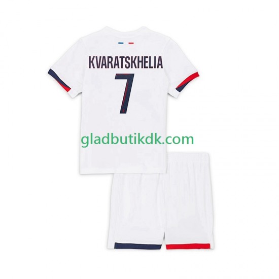 Udebane Trøje Paris Saint-Germain Khvicha Kvaratskhelia 7 2024-2025 K/Æ Børn(+Shorts)