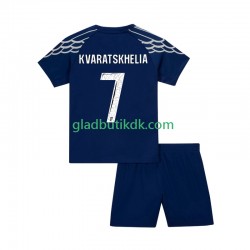 4. Valg Trøje Paris Saint-Germain Khvicha Kvaratskhelia 7 2024-2025 K/Æ Børn(+Shorts)