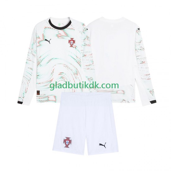 Udebane Trøje Portugal 2025 L/Æ Børn(+Shorts)