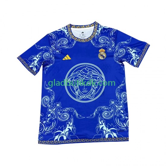 Hjemmebane Trøje Real Madrid Blå Versace Edition 2024-2025 K/Æ Mænd