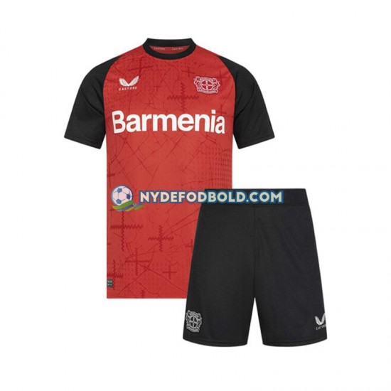 Hjemmebane Trøje Bayer 04 Leverkusen 2024-2025 K/Æ Børn(+Shorts)