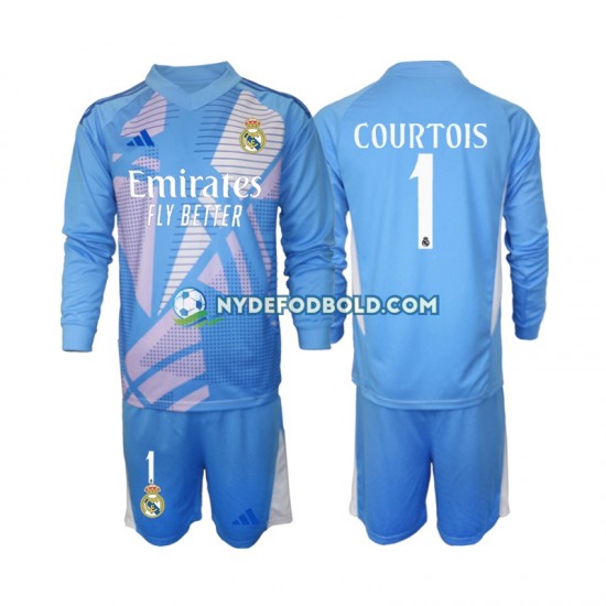 Hjemmebane Trøje Real Madrid Målmand Thibaut Courtois 1 2024-2025 L/Æ Børn(+Shorts)