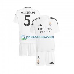 Hjemmebane Trøje Real Madrid Hvid Jude Bellingham 5 2024-2025 K/Æ Børn(+Shorts)