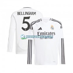 Hjemmebane Trøje Real Madrid Hvid Jude Bellingham 5 2024-2025 L/Æ Mænd