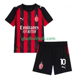 Hjemmebane Trøje AC Milan Rafael Leao 10 2025-2026 K/Æ Børn(+Shorts)