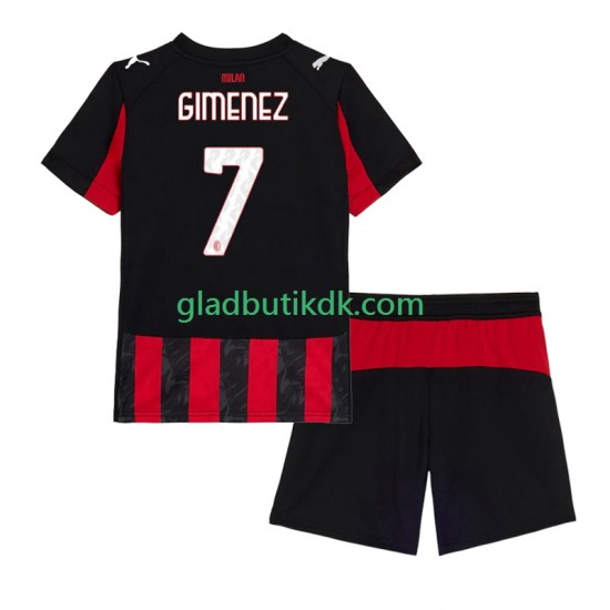 Hjemmebane Trøje AC Milan Santiago Gimenez 7 2025-2026 K/Æ Børn(+Shorts)