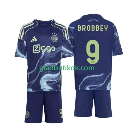 Udebane Trøje AFC Ajax Brian Brobbey 9 2025-2026 K/Æ Børn(+Shorts)