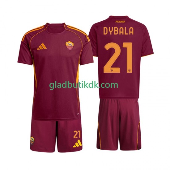 Hjemmebane Trøje AS Roma Dybala 21 2025-2026 K/Æ Børn(+Shorts)