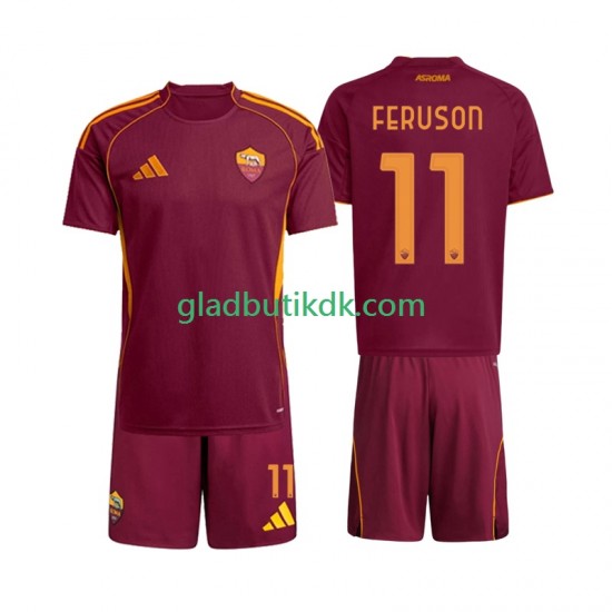 Hjemmebane Trøje AS Roma Evan Ferguson 11 2025-2026 K/Æ Børn(+Shorts)