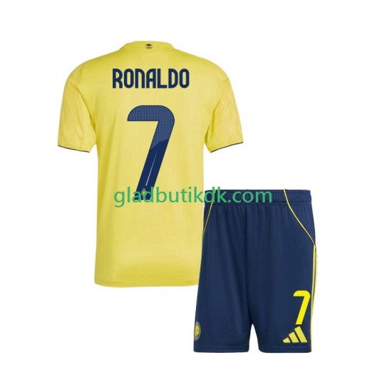 Hjemmebane Trøje Al Nassr Cristiano Ronaldo 7 2025-2026 K/Æ Børn(+Shorts)
