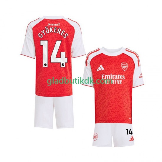 Hjemmebane Trøje Arsenal Viktor Gyokeres 14 2025-2026 K/Æ Børn(+Shorts)