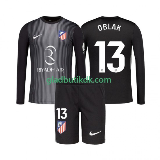 Udebane Trøje Atlético Madrid Målmand Jan Oblak 13 2025-2026 L/Æ Børn(+Shorts)