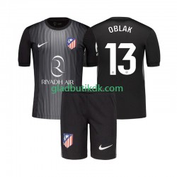 Udebane Trøje Atlético Madrid Målmand Jan Oblak 13 2025-2026 K/Æ Børn(+Shorts)