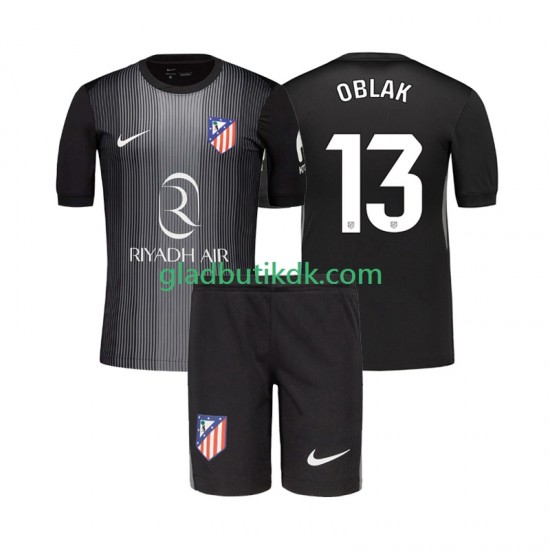 Udebane Trøje Atlético Madrid Målmand Jan Oblak 13 2025-2026 K/Æ Børn(+Shorts)