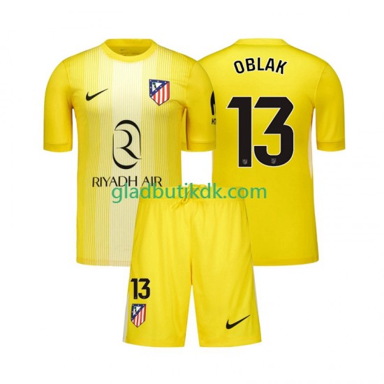 Hjemmebane Trøje Atlético Madrid Målmand Jan Oblak 13 2025-2026 K/Æ Børn(+Shorts)